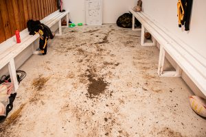 Rhino Rugby Changing Room Carpet Dirty