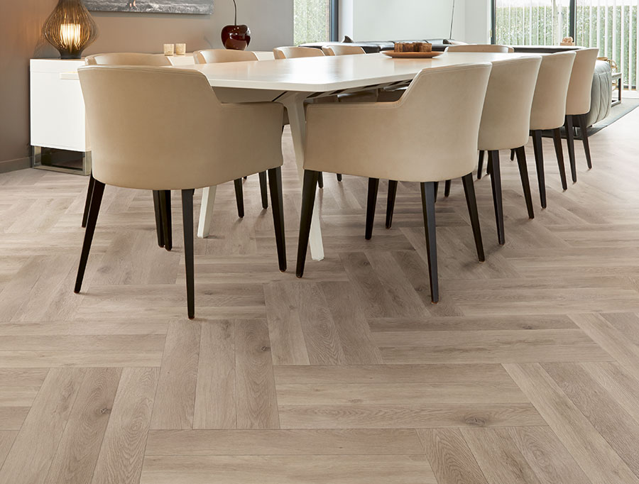 COREtec Herringbone Meadow in dining room