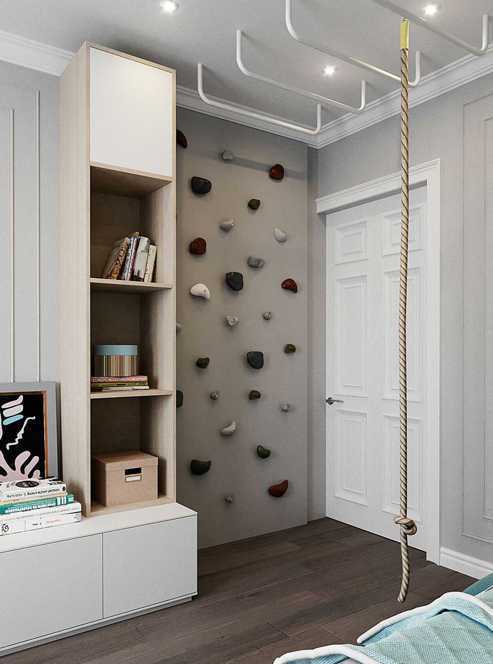 Kids-Bedroom-Ideas - Climbing-wall-fun